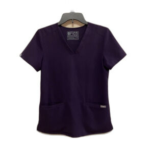 FIGS Technical Collection Purple Casma 3-Pocket Scrub Top XXS - RN FW1100